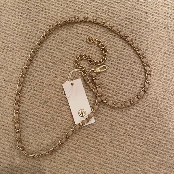 Tory Burch Leather and Chain Belt, size XS, NEW - Picture 2 of 2
